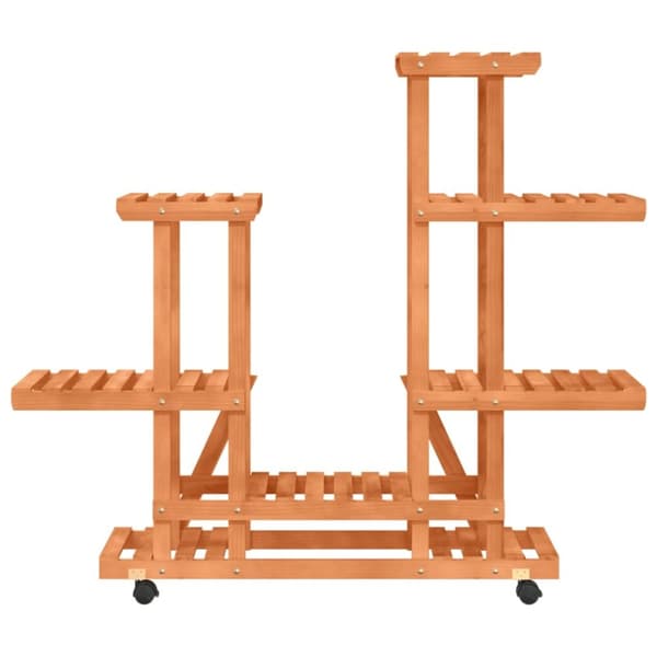 vidaXL Växtställ med hjul 95x25x101 cm massiv furu -  Växtställ