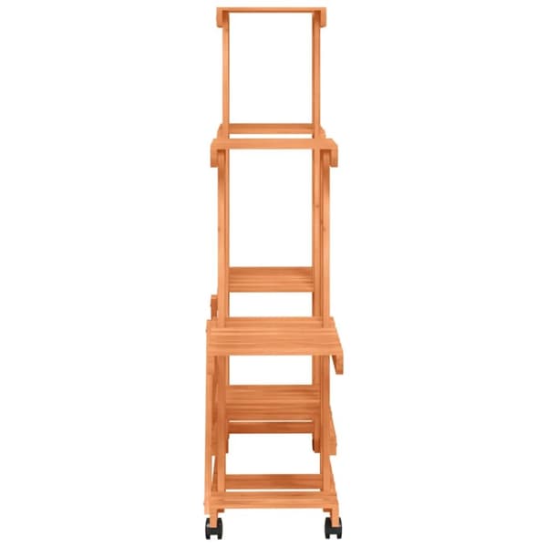vidaXL Växtställ med hjul 95x25x101 cm massiv furu -  Växtställ