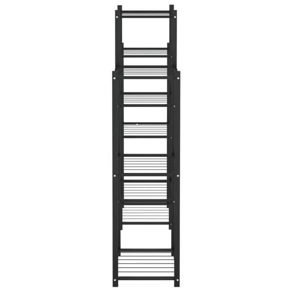 vidaXL blomsterstativ 85x25x100 cm jern sort -  Planteborde