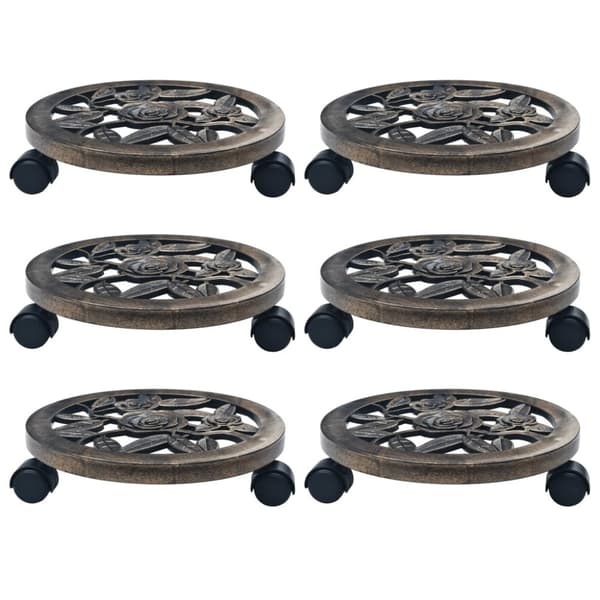 vidaXL plantevogne 6 stk. 30 cm plastik bronzefarvet - Planteborde