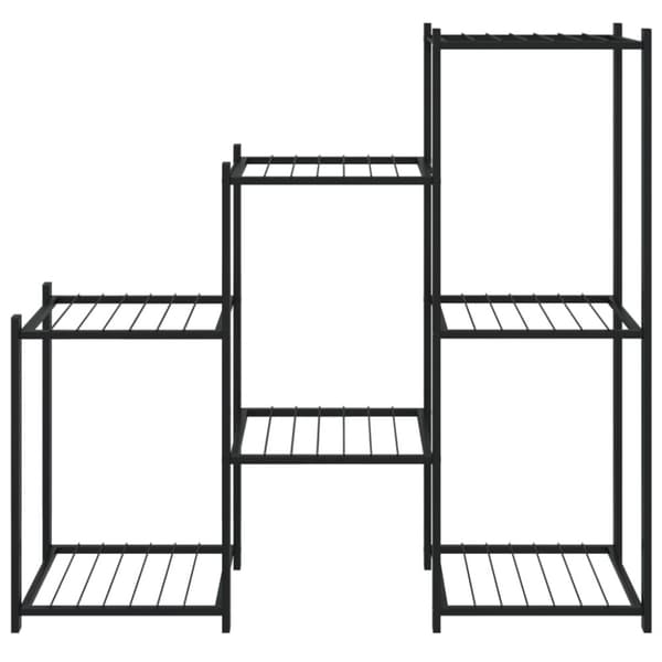 vidaXL Kukkateline 83x25x80 cm musta rauta -  Kukkatelineet