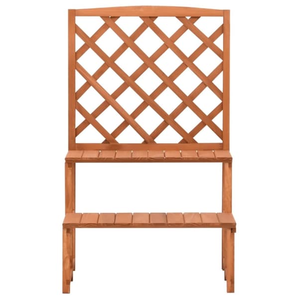 vidaXL plantestativ med espalier 70x42x115 cm massivt grantræ -  Planteborde