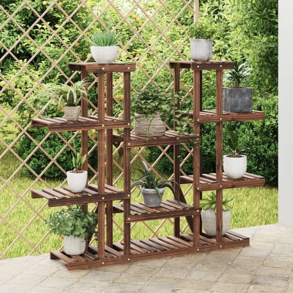 vidaXL blomsterstativ 110x25x110,5 cm massivt fyrretræ -  Planteborde