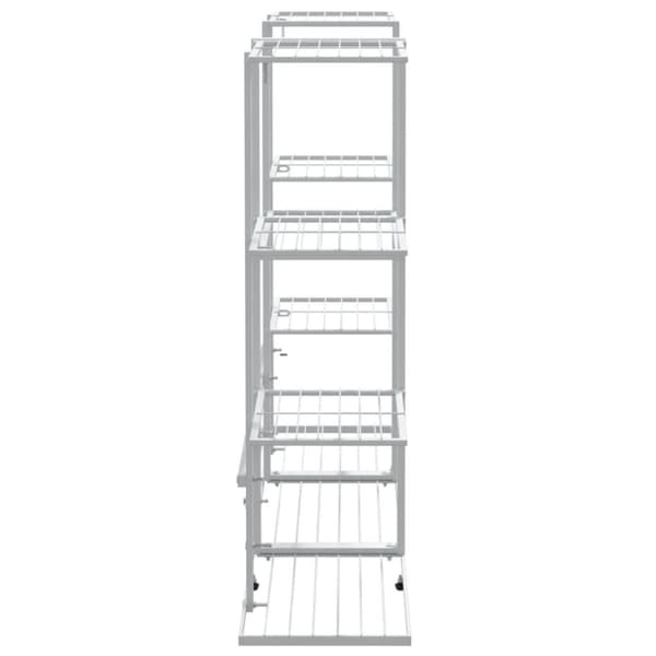 vidaXL blomsterstativ 94,5x25x89 cm jern hvid -  Planteborde