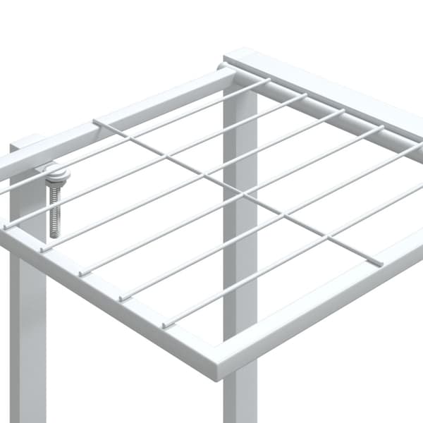 vidaXL blomsterstativ 94,5x25x89 cm jern hvid -  Planteborde