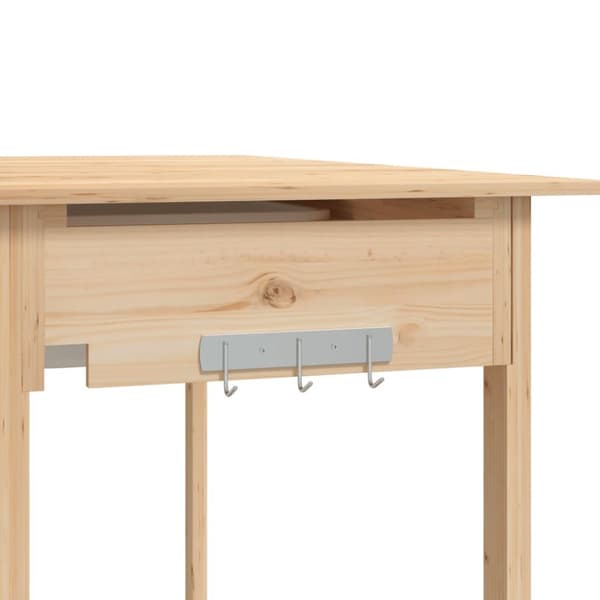 vidaXL pottebænk med vask 147,5x44x139,5 cm massivt grantræ -  Planteborde
