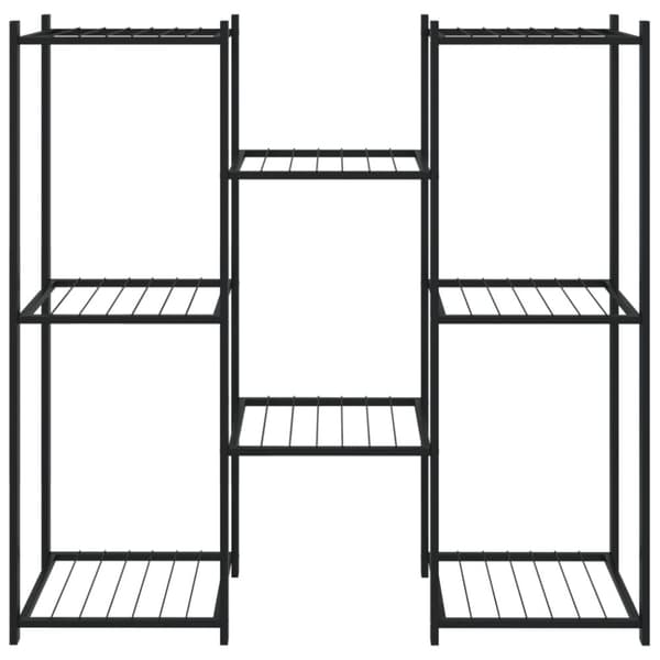 The Living Store Kukkateline 83x25x80 cm musta rauta -  Kukkatelineet