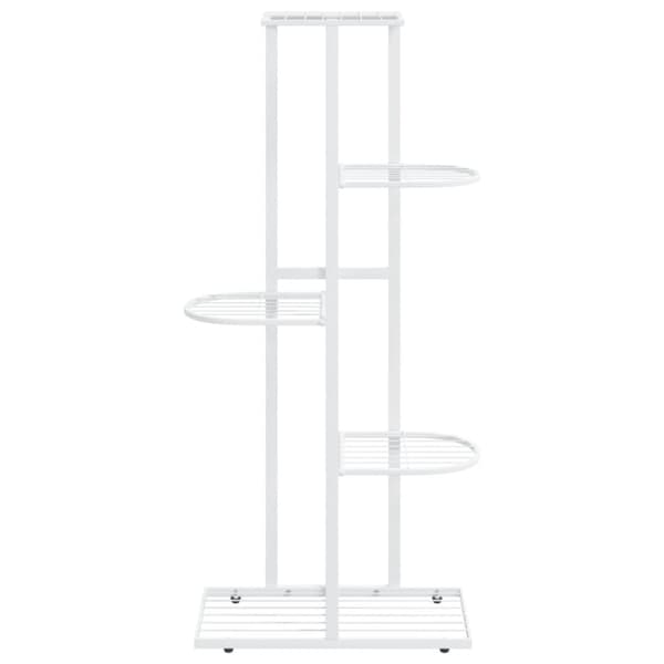 The Living Store blomsterstativ i 5 niveauer 43x22x98 cm metal hvid -  Planteborde