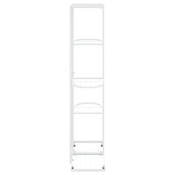 The Living Store blomsterstativ i 5 niveauer 43x22x98 cm metal hvid -  Planteborde