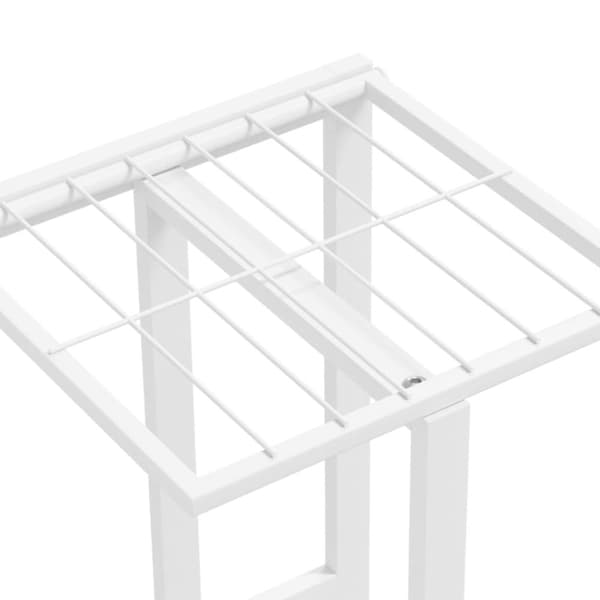 The Living Store blomsterstativ i 5 niveauer 43x22x98 cm metal hvid -  Planteborde