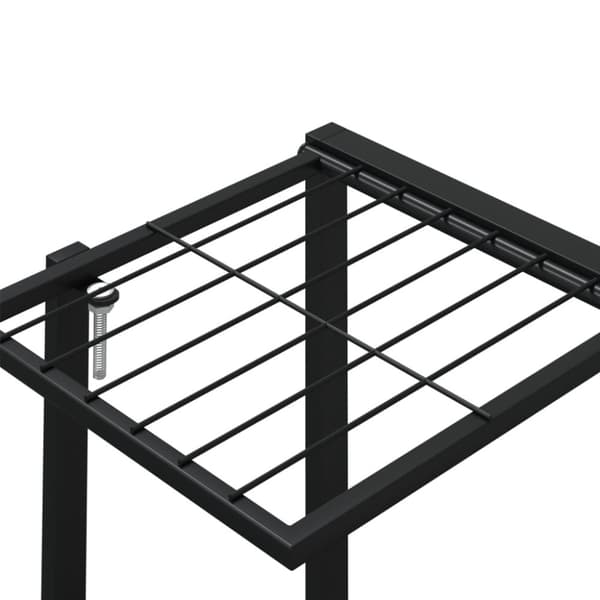 The Living Store blomsterstativ med hjul 94,5x24,5x91,5 cm jern sort -  Planteborde