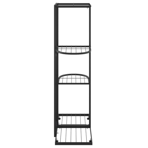 The Living Store blomsterstativ i 4 niveauer 43x22x76 cm metal sort -  Planteborde
