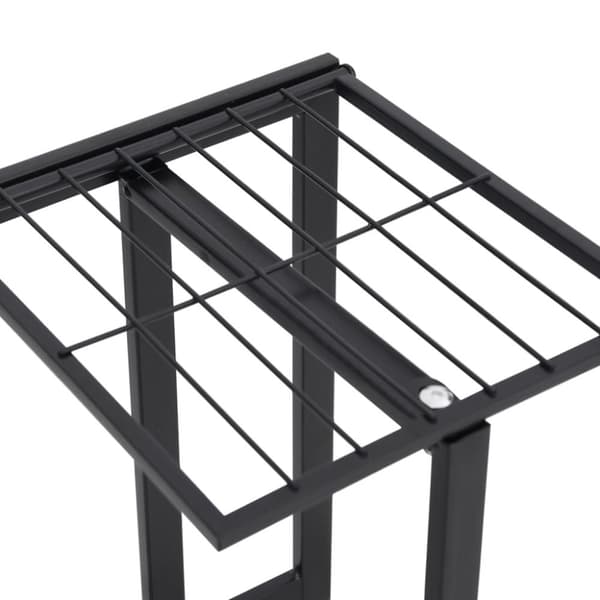 The Living Store blomsterstativ i 4 niveauer 43x22x76 cm metal sort -  Planteborde