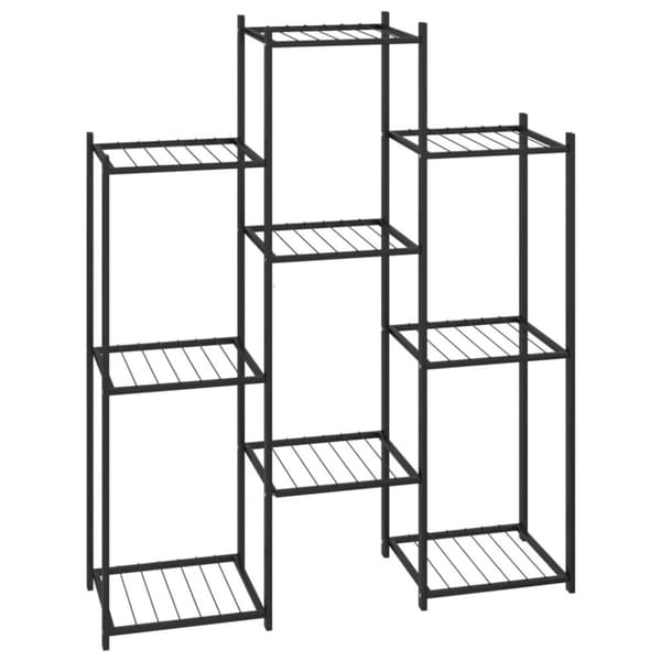 The Living Store Kukkateline 83x25x100 cm musta rauta -  Kukkatelineet