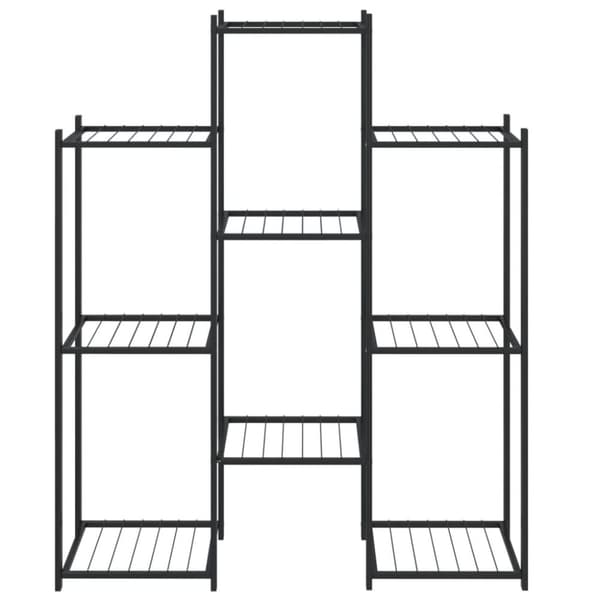 The Living Store Kukkateline 83x25x100 cm musta rauta -  Kukkatelineet