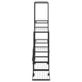Miniatyrbillede 5 af 8: The Living Store blomsterstativ med hjul 94,5x25x92,5 cm metal sort -  Planteborde