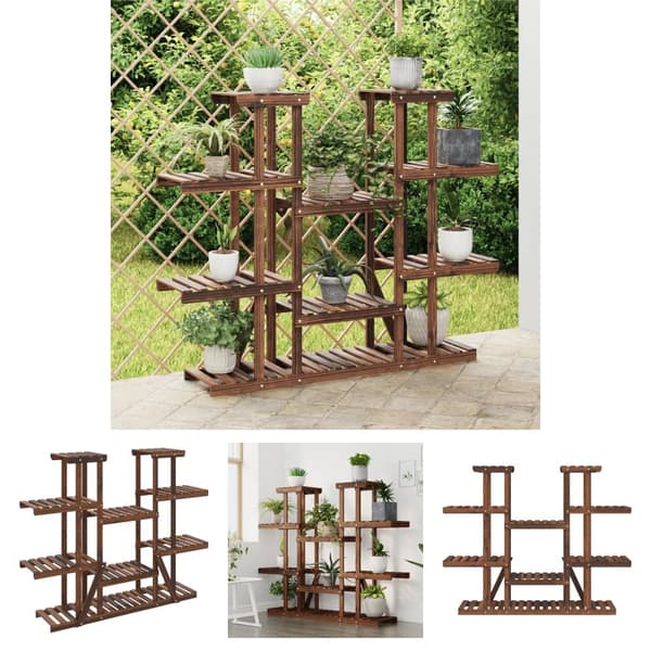 The Living Store Kukkateline 110x25x110,5 cm täysi kuusi -  Kukkatelineet