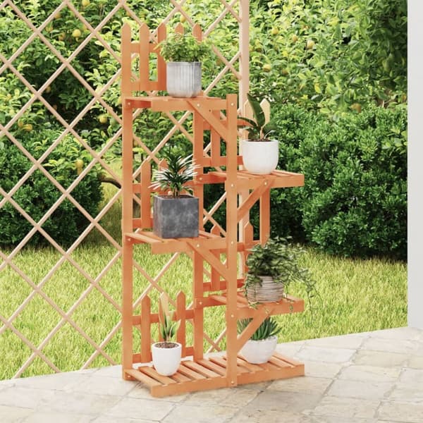 The Living Store blomsterstativ 60x25x130 cm massivt fyrretræ -  Planteborde