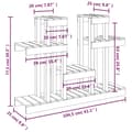Miniatyrbillede 9 af 10: The Living Store plantestativ 104,5x25x77,5 cm massivt fyrretræ -  Planteborde