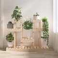 Miniatyrbillede 2 af 10: The Living Store plantestativ 104,5x25x77,5 cm massivt fyrretræ -  Planteborde
