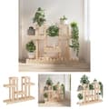 Miniatyrbillede 1 af 10: The Living Store plantestativ 104,5x25x77,5 cm massivt fyrretræ -  Planteborde