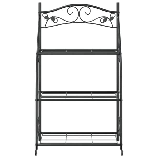 The Living Store Kukkateline musta 56x30x96 cm teräs -  Kukkatelineet