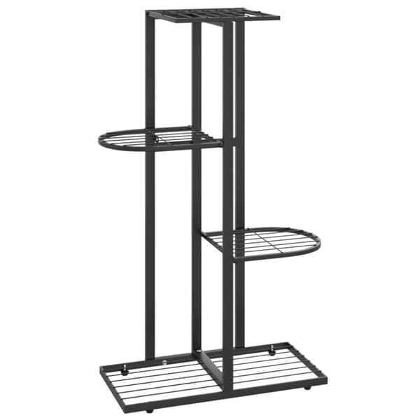 Växtställ - Living Växtställ med 4 hyllor 43x22x76 cm svart metall