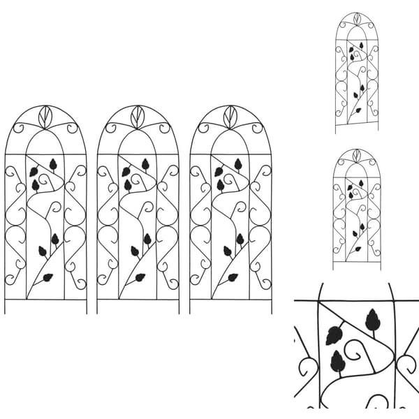 Planteborde - Living plantestativer 3 stk. 40x100 cm jern sort