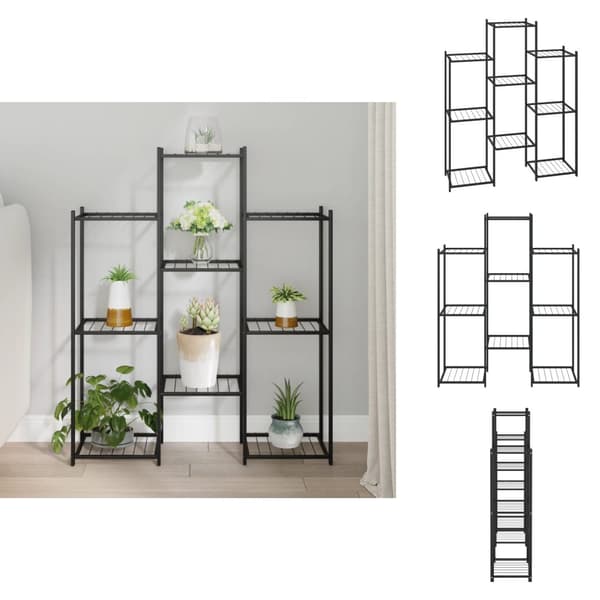 Planteborde - Living blomsterstativ 85x25x100 cm jern sort