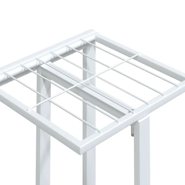 Planteborde - Living blomsterstativ 4 niveauer med hjul 44x23x80 cm jern hvid
