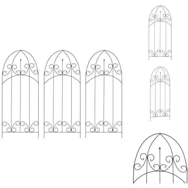 Planteborde - Living plantestativer 3 stk. 40x100 cm jern sort