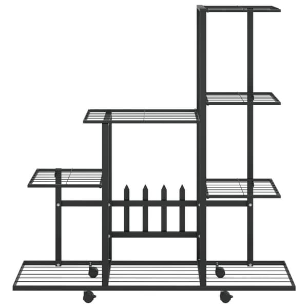 Kukkatelineet - Living Kukkateline renkailla 94,5x25x92,5 cm musta metalli