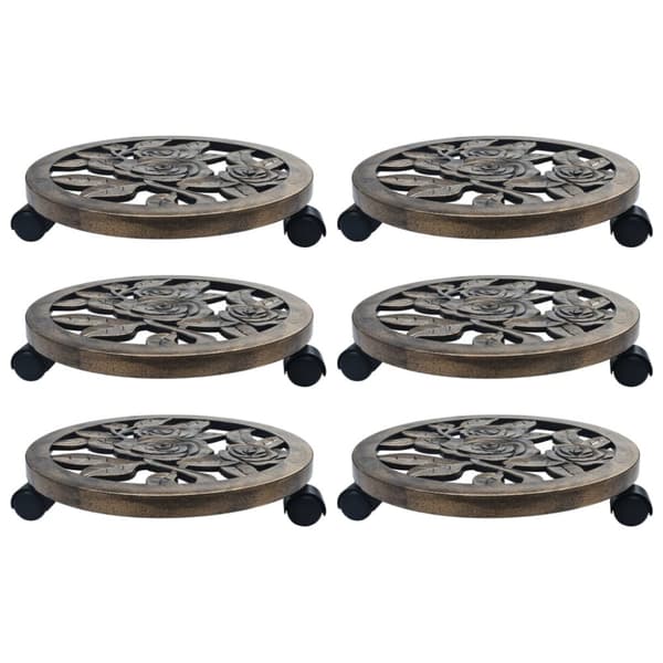 Kukkatelineet - Living Kasvirullakot 6 kpl pronssi 38 cm muovi
