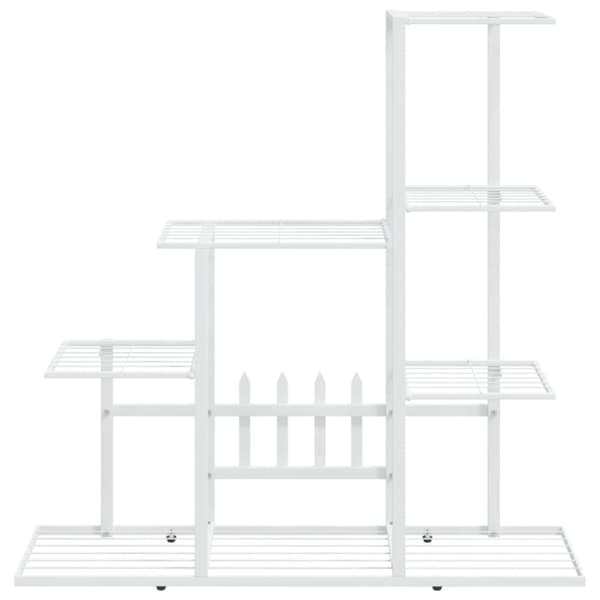 Planteborde - Living blomsterstativ 94,5x25x88 cm metal hvid