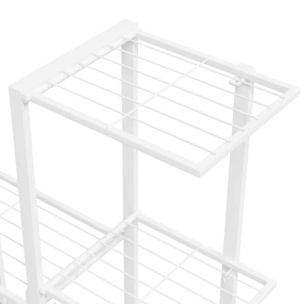 Planteborde - Living blomsterstativ 94,5x25x88 cm metal hvid