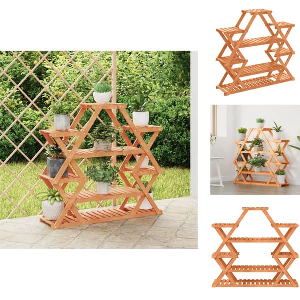 Planteborde - Living blomsterstativ 110x25x105 cm massivt fyrretræ