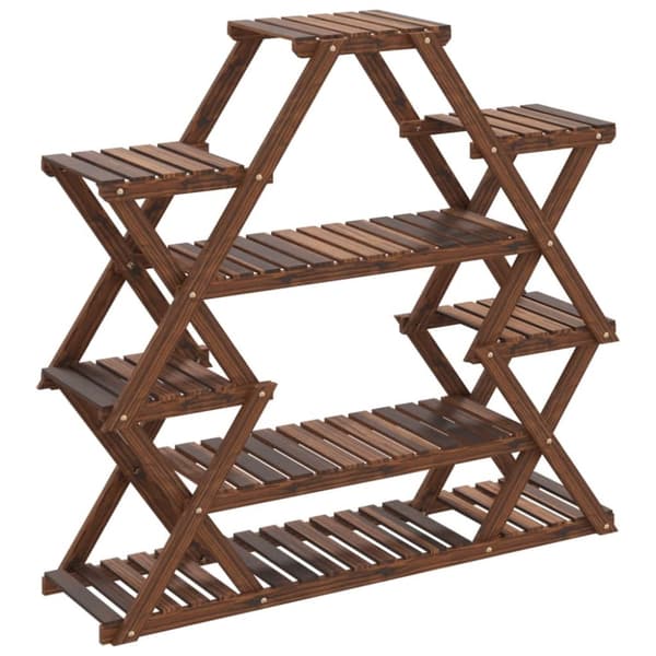 Planteborde - Living blomsterstativ 110x25x105 cm massivt fyrretræ