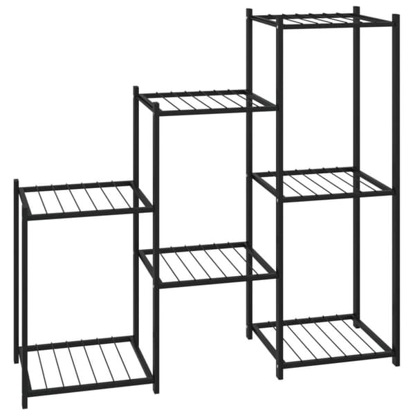 Kukkateline 83x25x80 cm musta rauta - Kukkateline - Kukkatelineet - Home & Living
