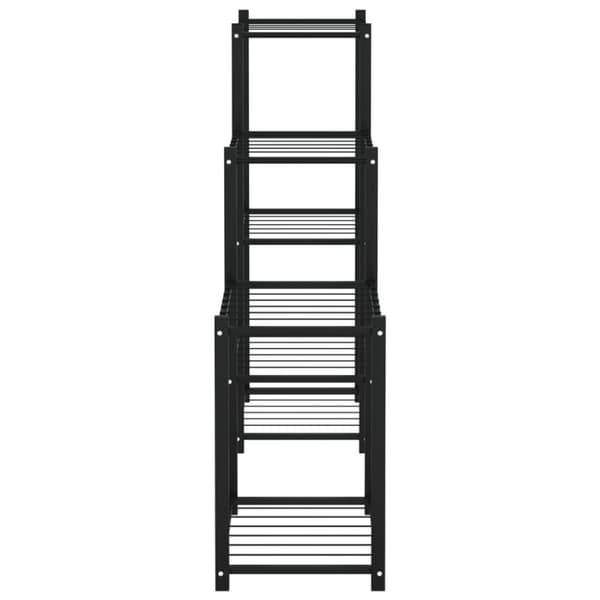 Kukkateline 83x25x80 cm musta rauta - Kukkateline - Kukkatelineet - Home & Living
