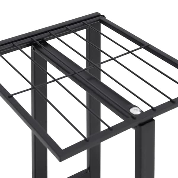 Blomsterstativ 5 niveauer med hjul 44x23x100 cm jern sort - Blomsterstativ - Blomsterstativer - Home & Living