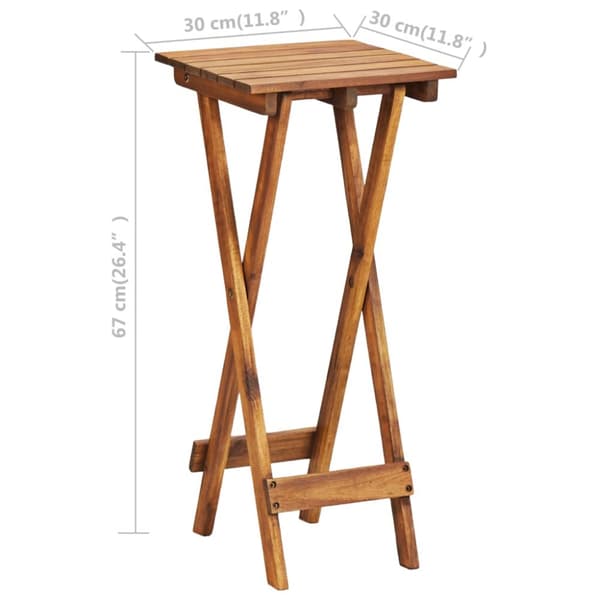 Plantebord 30 x 30 x 67 cm massivt akacietræ - Plantebord - Planteborde - Home & Living