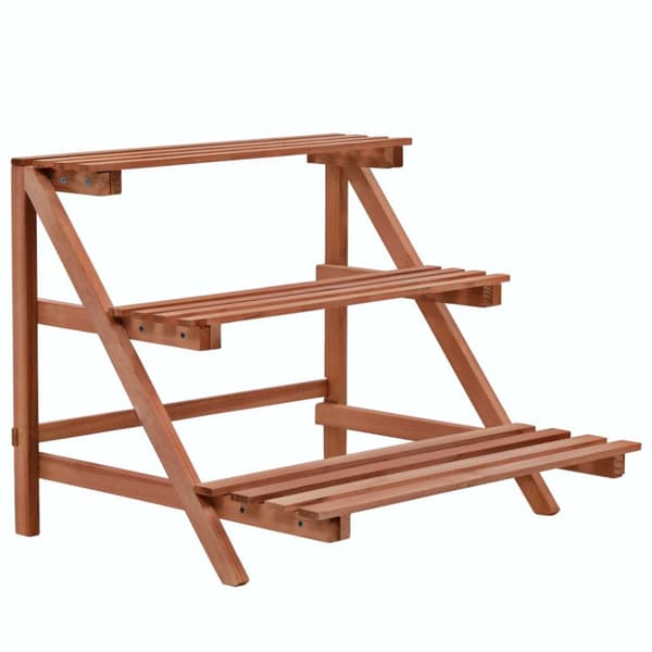 Kukkateline 3-kerroksinen setripuu 48x45x40 cm - Kukkateline - Kukkatelineet - Home & Living
