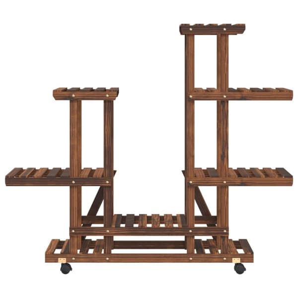 Växtställ med hjul 95x25x101 cm massiv furu - Växtstöd - Klätterstöd - Home & Living