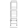 Miniatyrbillede 5 af 8: Blomsterstativ med hjul 94,5x24,5x91,5 cm jern hvid - Blomsterstativ - Blomsterstativer - Home & Living