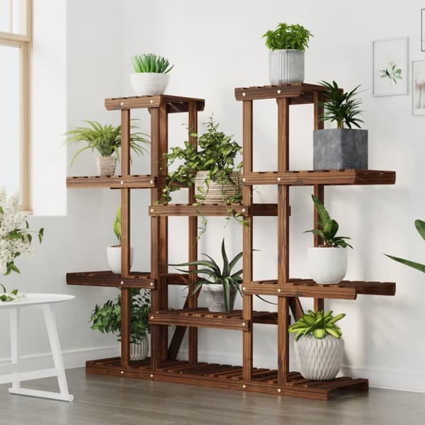 Blomsterstativ 110x25x110,5 cm massivt fyrretræ - Blomsterstativ - Blomsterstativer - Home & Living