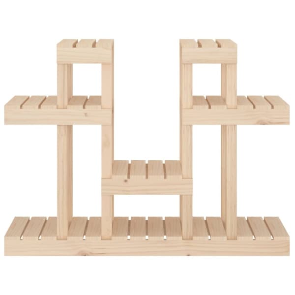 Plantestativ 104,5x25x77,5 cm massivt fyrretræ - Plantestativ - Plantestativer - Home & Living