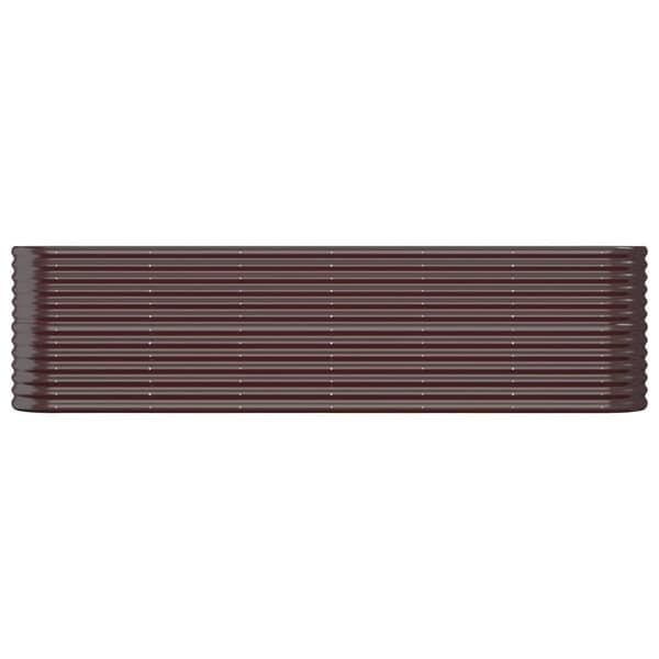 plantekasse 260x40x68 cm pulverlakeret stål brun