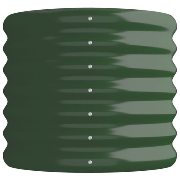 højbed 114x40x36 cm pulverlakeret stål grøn
