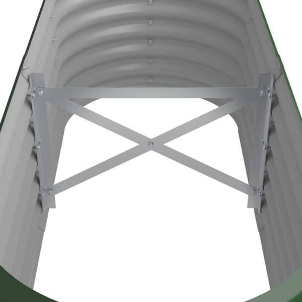 højbed 114x40x36 cm pulverlakeret stål grøn