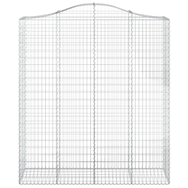 buede gabionkurve 7 stk. 200x50x220/240 cm galvaniseret jern